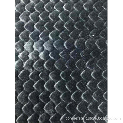 100%Poyester Mink Hair-Like with Jacquard Knitted Fabric